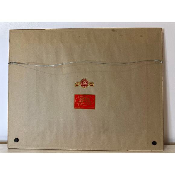 Framed Vintage Dimensions Teddy Bear Tea Party Cross-Stitch Whimsical Nursery - Picture 4 of 4